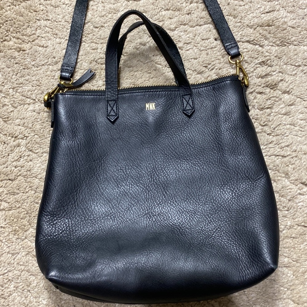 Gorgeous black and gold Madewell cross body bag VGUC